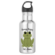 Cute Personalized Frog Always Hoppy Kids Name