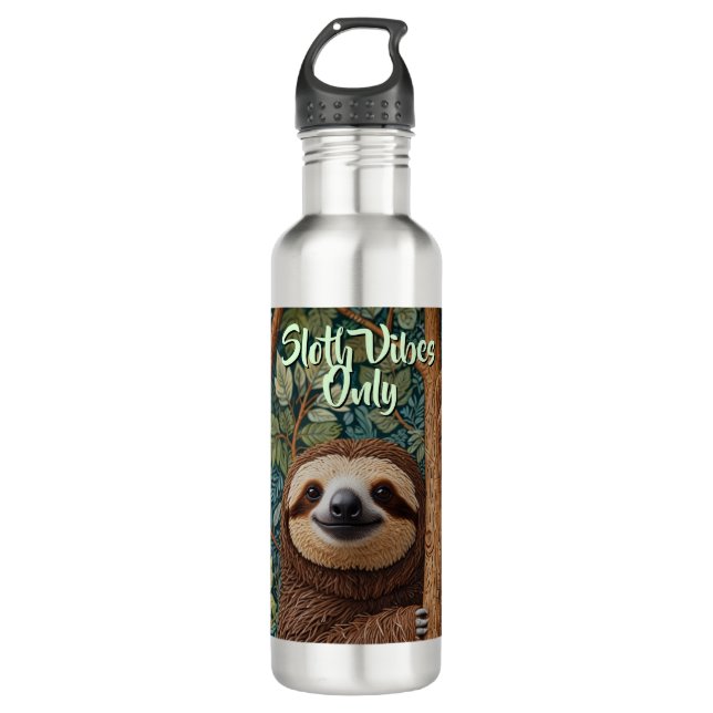 Garrafa Cute retro boho Sloth Hang in there (Frente)