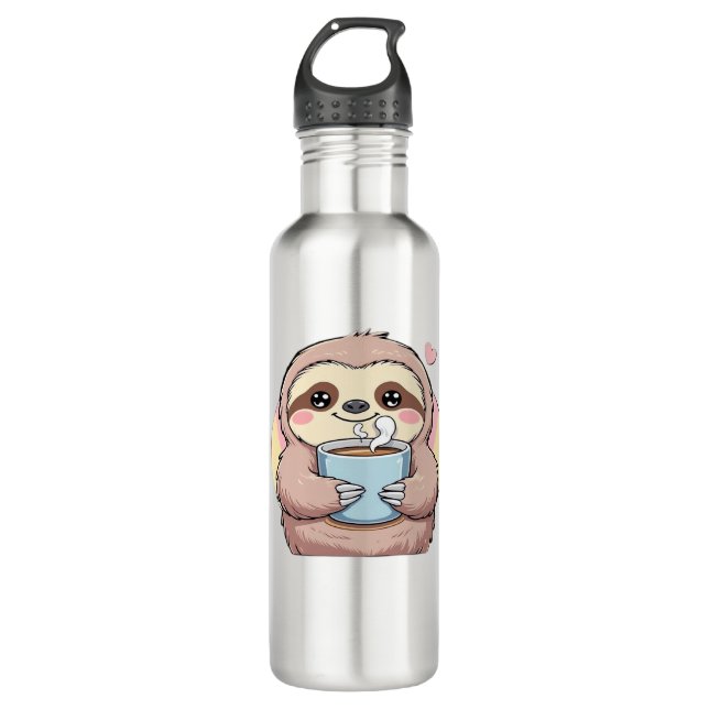 Garrafa Cute Sloth Coffee Lover Shirt � Funny Fueled by Co (Frente)
