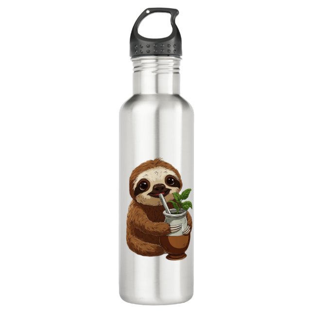 Garrafa Cute Sloth Drinking Yerba Mate � Adorable Kawaii A (Frente)