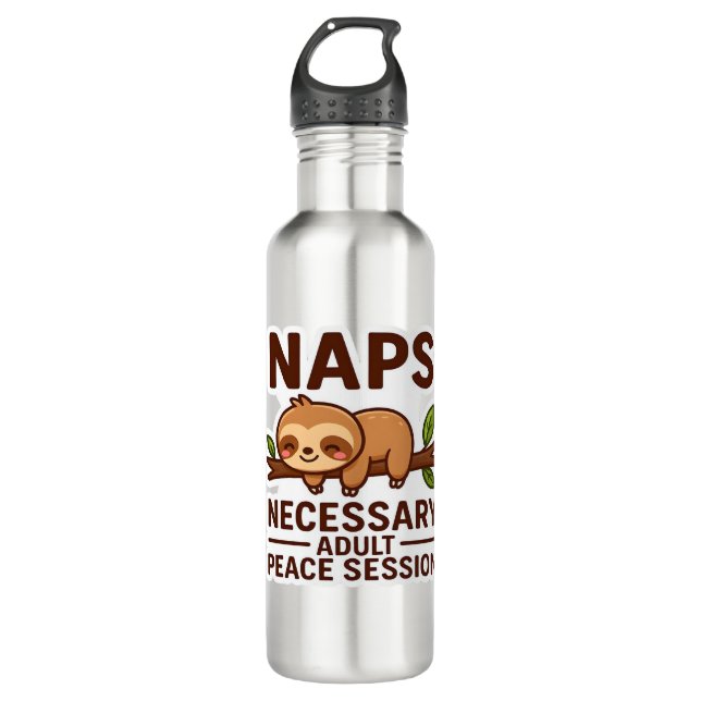 Garrafa Cute Sloth Naps � Necessary Adult Peace Session Cl (Frente)