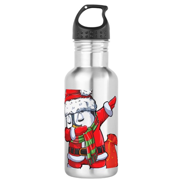 Garrafa Dabbing pinguim santa claus fantasma presente de N (Frente)