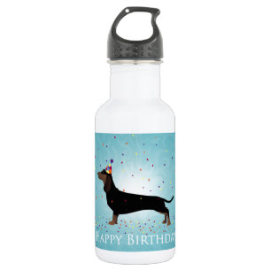 Garrafa Dachshund Happy Birthday Design