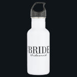 Garrafa d'água do grupo nobre de Bridesmaid<br><div class="desc">Personalize o texto personalizado acima. Você pode encontrar itens de coordenação adicionais na nossa coleção "Para Noiva de Equipe".</div>