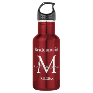 Garrafa dama de honra personalizada elegante sofisticada