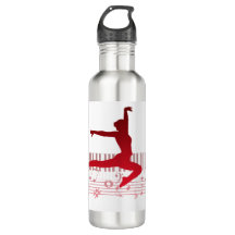 dançarina de balé em um teclado