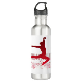 Garrafa dançarina de balé em um teclado