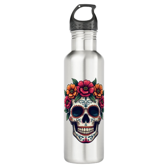 Garrafa Day of the Dead Sugar Skull � Dia de los Muertos S (Frente)