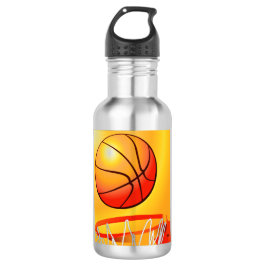 Garrafa de aço inoxidável de basquetebol