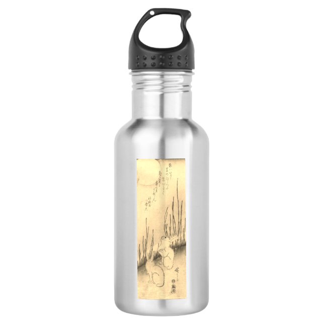 Garrafa de água, aço inoxidável, duas pedras e uma (Frente)