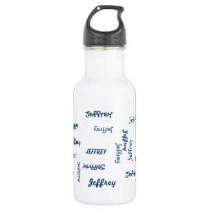 Garrafa de água, azul personalizado, conhecido na