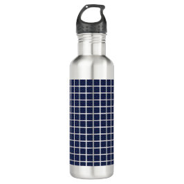 Garrafa de água azul quadrada