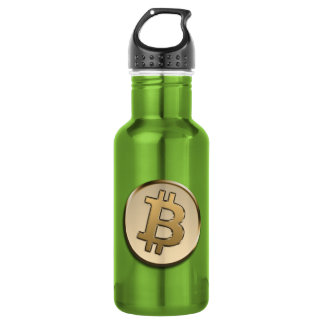 Garrafa de Água Bitcoin Dourada - VERDE