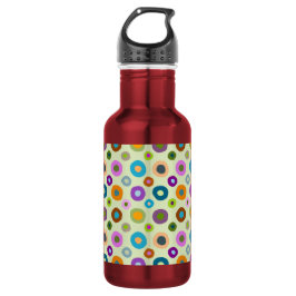 Garrafa de água colorida, cor vermelha e verde