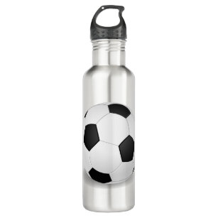 Garrafa de água com a bola de futebol do Uefa Fifa