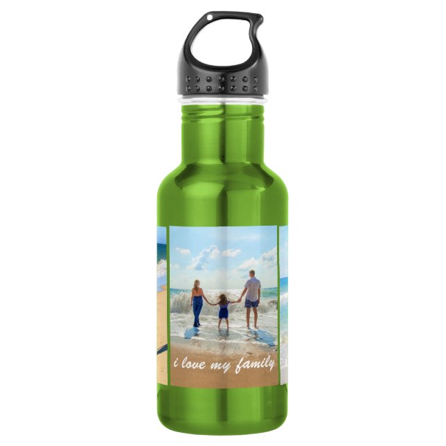 Garrafa de Água com Colagem de Fotos Personalizada (Frente)