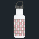Garrafa de água com Fígado Rosa<br><div class="desc">Esta Garrafa de Água Retro-Rosa e White Starbursts é tão adorável que a idade espacial não conseguirá conter o seu entusiasmo. E por que você iria querer? Este meio século de inspiração moderno de 1960 apresenta um fundo de cinzas de urze escuras e linhas de retângulos perfeitamente imperfeitos em cinzas...</div>