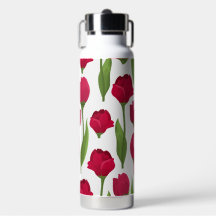 Garrafa de água com padrão de Rosa