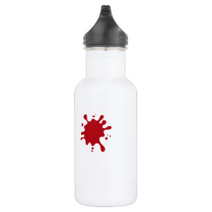 Garrafa de água com respingo vermelho personalizáv
