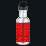 Garrafa de água com Trellis Vermelha<br><div class="desc">Adicione uma mistura de Primaveras de Palma modernos do século médio a qualquer lugar que você vá com esta garrafa d'água com padrão Retro Red Trellis. Foi inspirado por blocos de brisa de concreto antigos. A tomada desconstruída da arquitetura dos anos 50 dará uma sensação instantânea de designer à vida...</div>