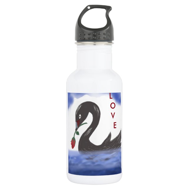Garrafa de água da cisne do amor (Frente)