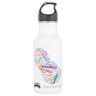 Garrafa de água das alergias de comida do meu