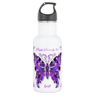Garrafa de Água de Aço Inox Purple Butterfly 31