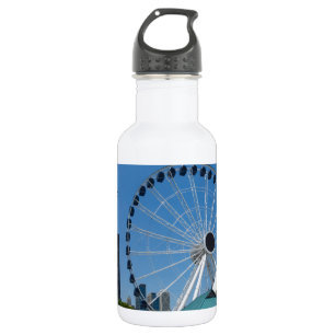 Garrafa de água de aço inoxidável com roda de meta