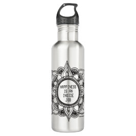 Garrafa de água de aço inoxidável da mandala da