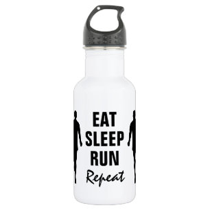 Garrafa de água de aço inoxidável Eat Sleep Run Re
