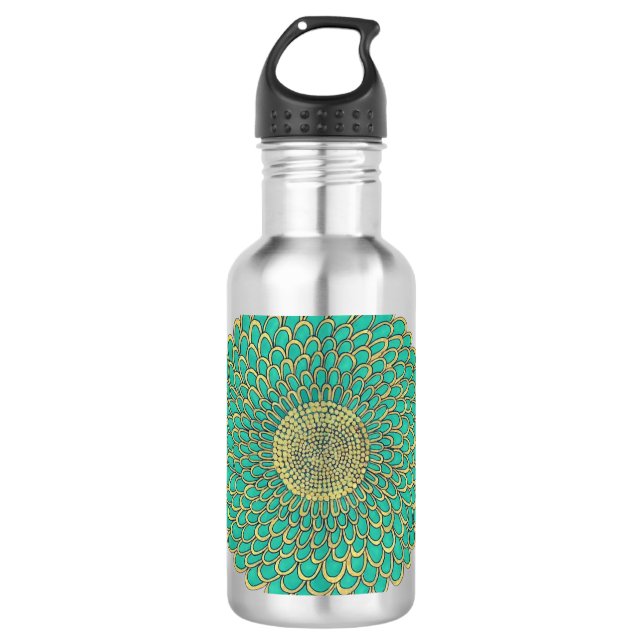 Garrafa de água de aço inoxidável Mandala (Frente)