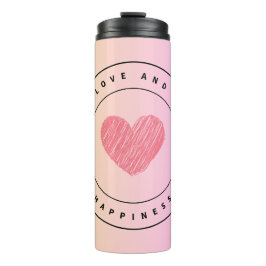 Garrafa de água de amor e felicidade