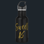 Garrafa de Água de Aniversário Doce 16 Folhas de O<br><div class="desc">Garrafa de Água de Aniversário de 16 Folhas de Ouro Doce para Celebração de Festas de aniversário</div>
