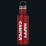 Garrafa de água de CAMPER FELIZ para acampar e uti<br><div class="desc">Garrafa de água de CAMPER para acampar e RVing. Citação engraçada para homens e mulheres que amam acampar e viagem por RV ou trailer. Cor vermelha ou personalizada. Garrafas metálicas brilhantes de água. Disponível em tamanhos diferentes. Acessórios de acampamento divertidos. Aço inoxidável com boné de buraco de loop. Portáteis para...</div>