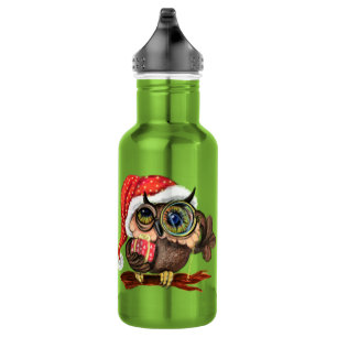 Garrafa de água de coruja de Natal