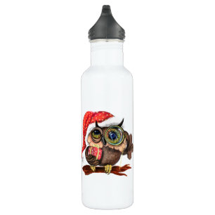Garrafa de água de coruja de Natal