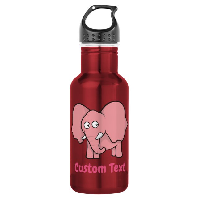 Garrafa de água de desenho animado de elefante ros (Frente)