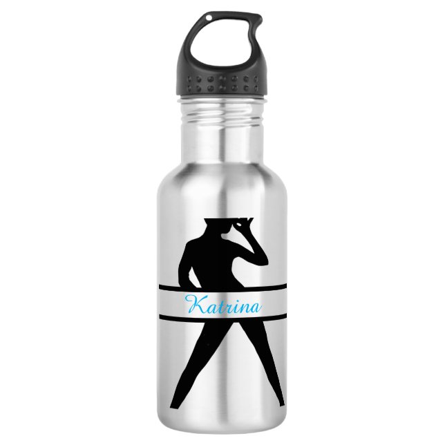 Garrafa de água de Jazz Dançarina Personalizada (Frente)
