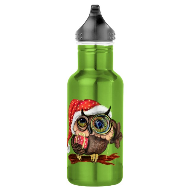 Garrafa de Água de Natal Coruja Fofa (Direita)