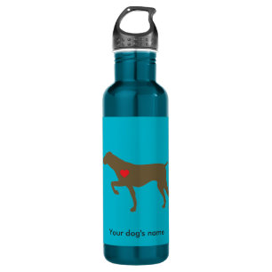 Garrafa de água do coração do logotipo