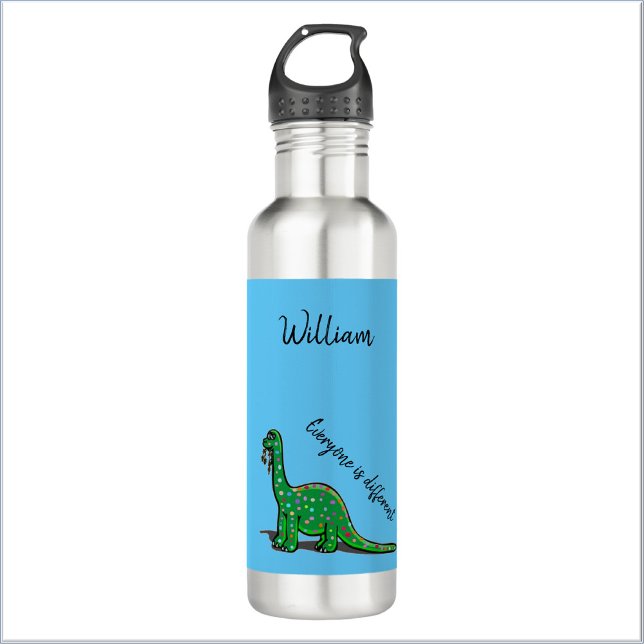 Garrafa de Água do Dinossauro Azul e Verde (Bookmark my store!
https://www.zazzle.com/store/capricepetit/products)
