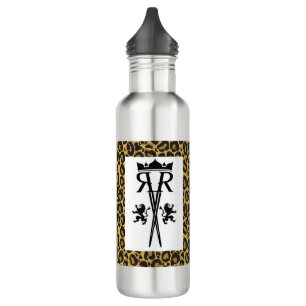 Garrafa de água do impressão do leopardo