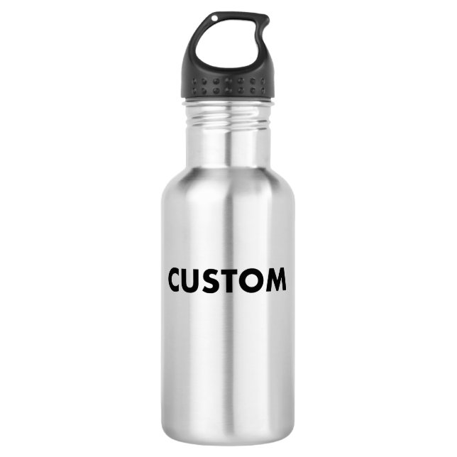 Garrafa de Água em Aço Inox Personalizada em Branc (Frente)