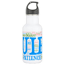 Garrafa de Água Esportiva,Wordart_Cloud_Serenity_2