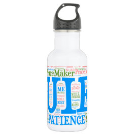 Garrafa de Água Esportiva,Wordart_Cloud_Serenity_2