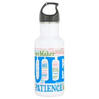 Garrafa de Água Esportiva,Wordart_Cloud_Serenity_2