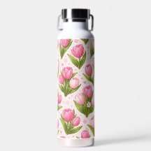 Garrafa de Água Estética Flor de Tulipa Fofa