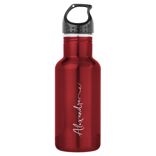 Garrafa de Água Floral Elegante Personalizada com  (Frente)