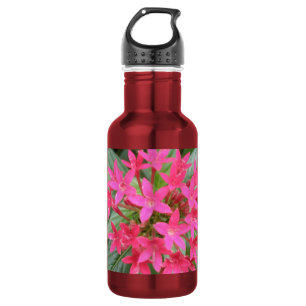 Garrafa de Água Flores Tropicais Rosa Brilhante