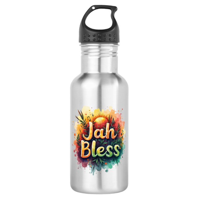 Garrafa de Água Jah Bless - Reggae Vibes (Frente)